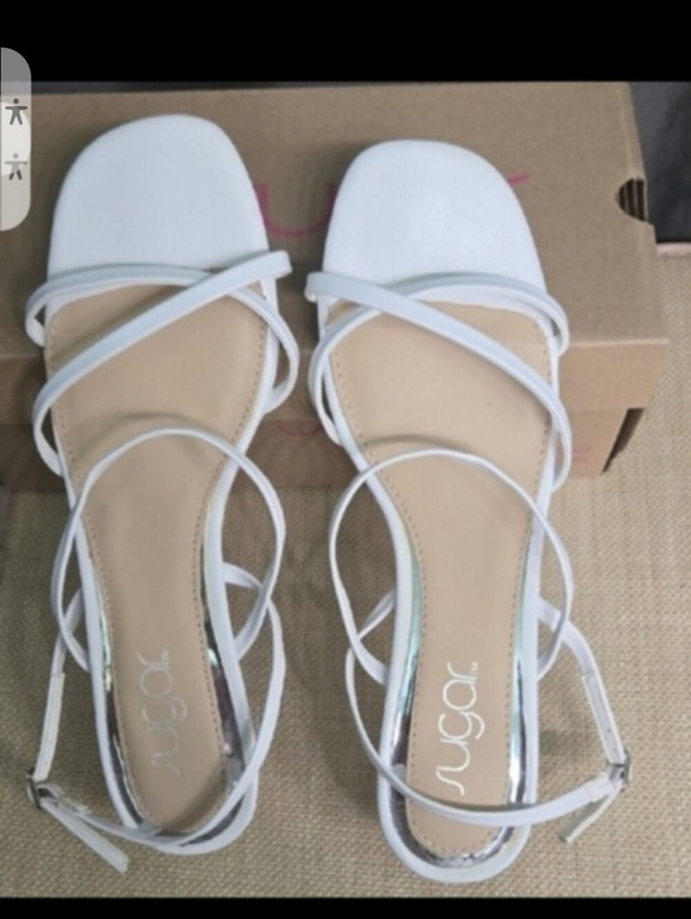 White Heels with Sleek Strappy Design